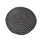 LABEL51 Vloerkleed Knitted - Zwart - Katoen - 150x150 cm