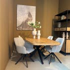 Combiset Eettafel Tessa 210cm & 6x Stoel Vento